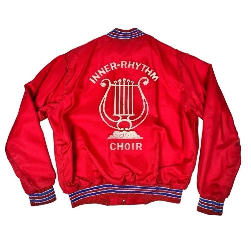 Vintage Inner Rhythm Choir 1980s Satin Bomber Jacket Men’s XS